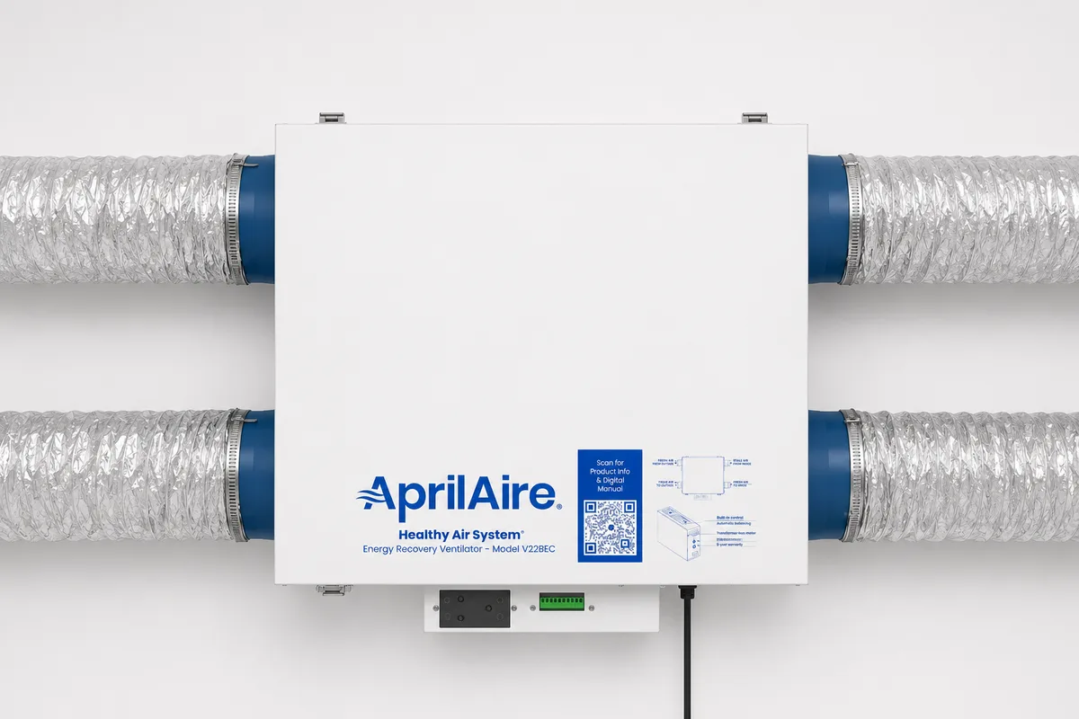 Energy recovery ventilator (ERV) installed in a Raleigh NC home