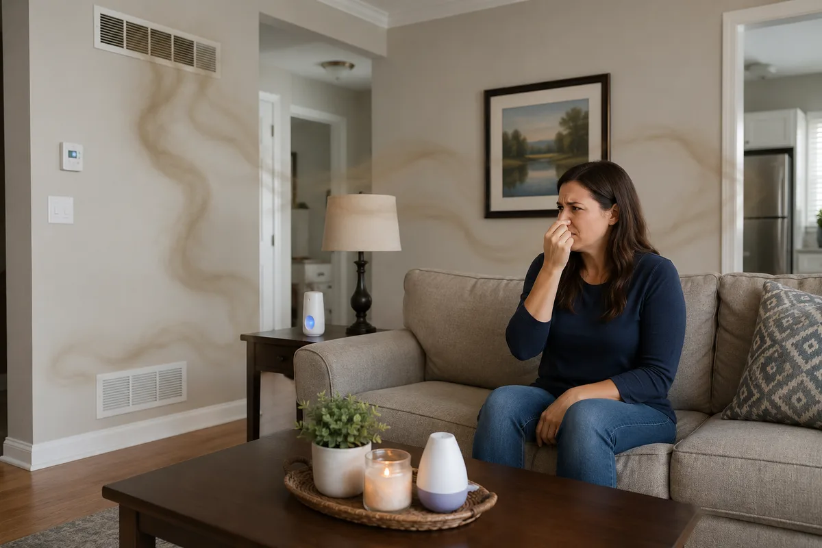 Musty odors caused by humidity and mold in a Raleigh NC home